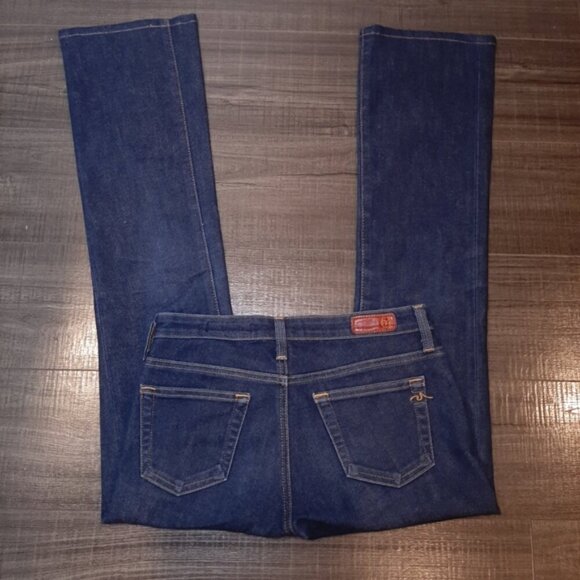 AG Adriano Goldschmied The Angel Bootcut Jeans Low Rise Dark Indigo Denim - Picture 9 of 13